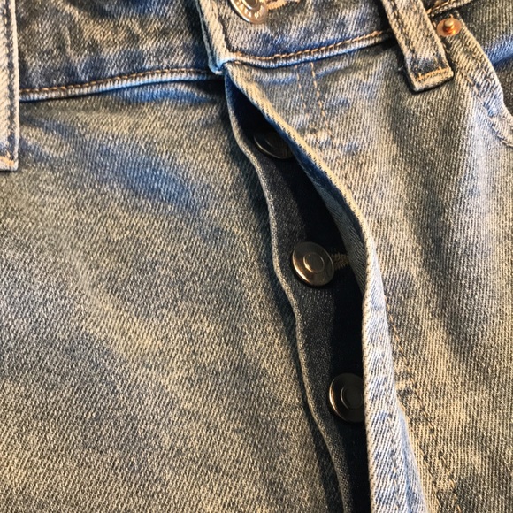 Wild Fable High Rise Straight Button Up Raw Hem Jeans - Picture 7 of 14